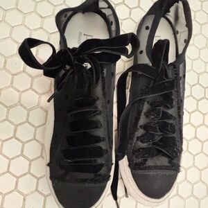 Pedro Garcia Mesh Polka Dotted Sneakers with Velvet Shoe Laces